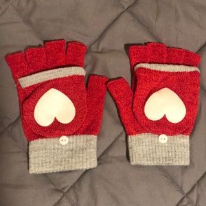 Adorable Heart Gloves | Mittens | Flip Finger  ❤️